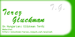 terez gluckman business card