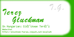 terez gluckman business card